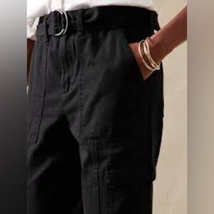 Banana Republic Black High-Rise Cargo Pants